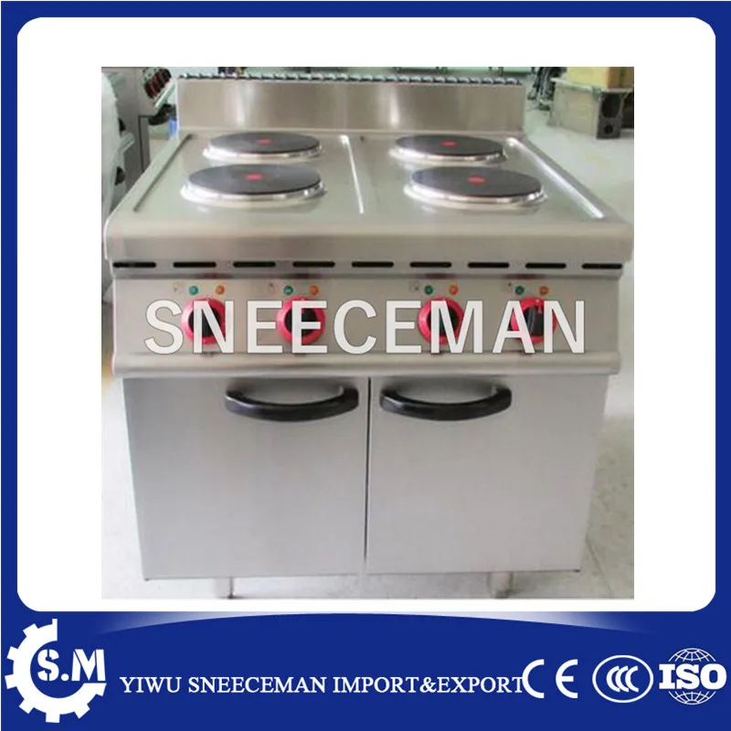 electric Range with 4 hot plate cabinet cooking stove