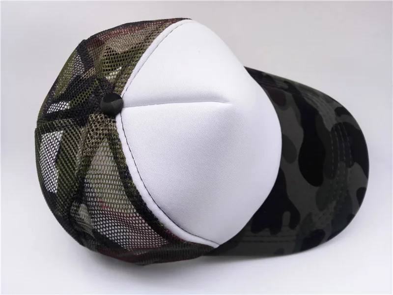 Summer Adult Mesh Sport Trucker Hats Camo Army Green Blank Men\'s Baseball Caps 5 panels Snapback Hats Casquette Gorras Visor