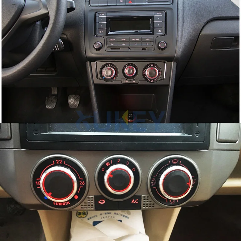 AC Heater Dash Climate Switch Knobs Buttons For VW FOX 5Z Suran SpaceFox CrossFox Lupo Button Volkswagen Accessories Car Styling