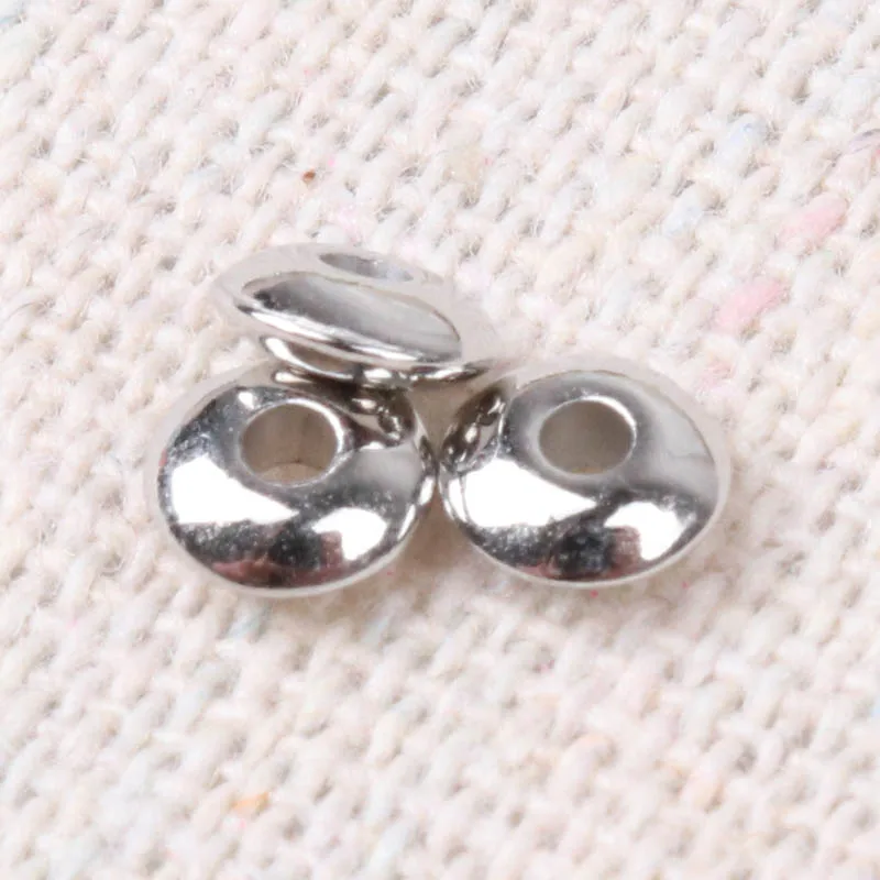 5x2mm 500pcs Silver and Gold Plated CCB Flat Round Wheel Spacer Beads For Jewelry making DIY KL34