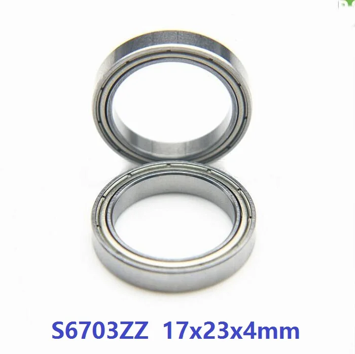 

10pcs/lot S6703ZZ S6703 ZZ ABEC-5 Bearing shielded 17*23*4mm Stainless Steel Deep Groove Ball Bearing 17x23x4mm 6703ZZ