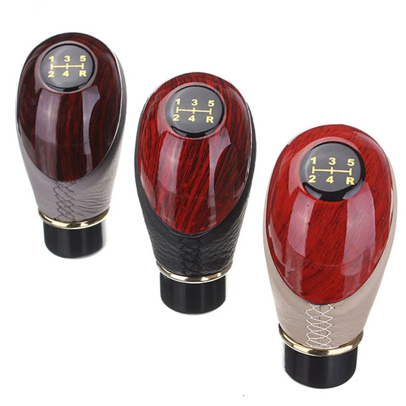 Artificial Peach Wood Car Manual Shift Lever Gear Knob Head For BMW E60 Ford focus 2 Mazda 3 Volkswagen Polo Golf 4 Skoda