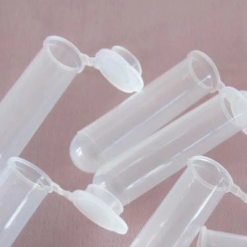 100PCS 7ml Plastic Centrifuge Tube With Lid Round Bottom Tubes Without Scale EP Tube Press Covers Seed Bottle Lab Supplies