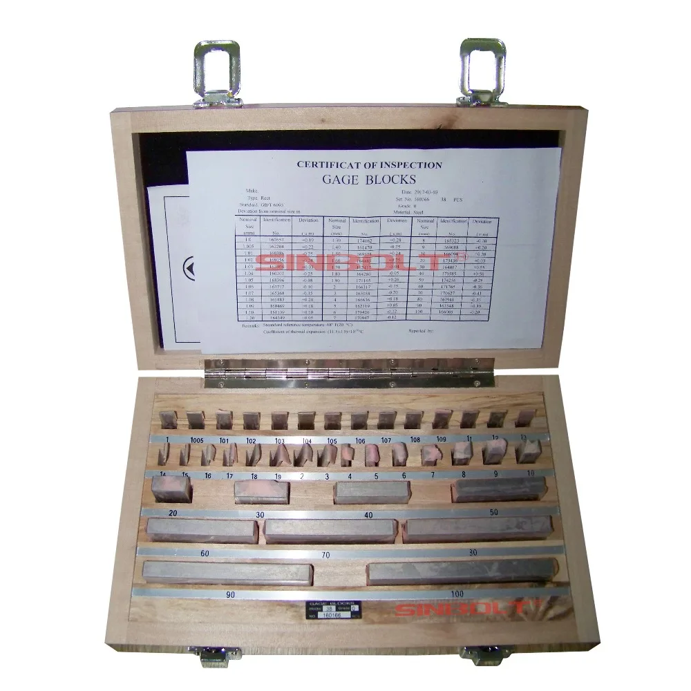 

38Pcs, 0 Grade,Block Gauge Set, (1.005--100mm),Fast Delivery