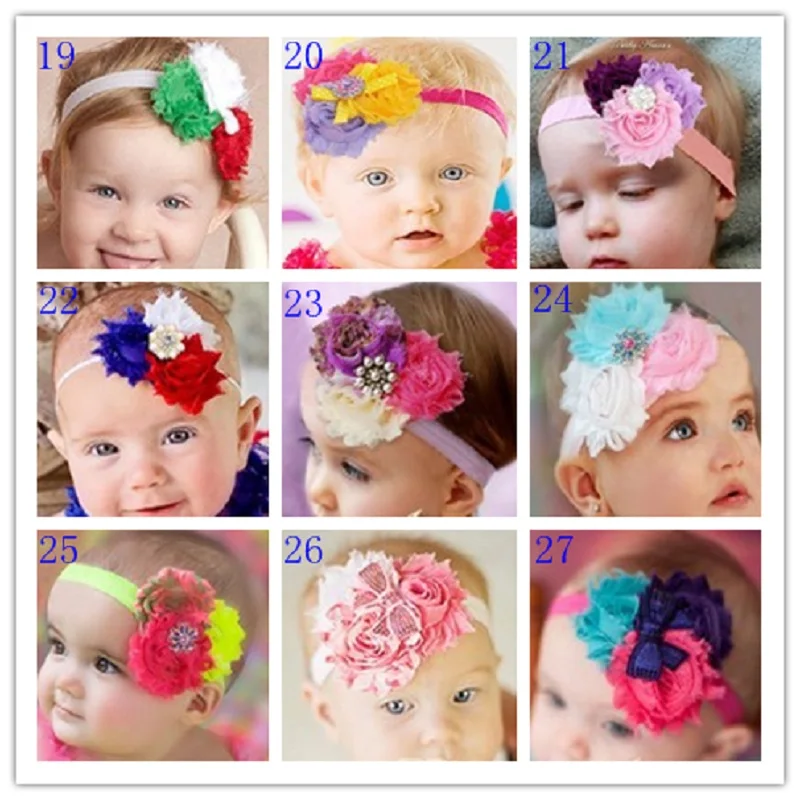 

Floral Baby Girl Hairband Newborn Headwear Children Tiaras Bandanas Kids Hairs Combs Girl Elastic Hair Bands Caps 200pcs/lot