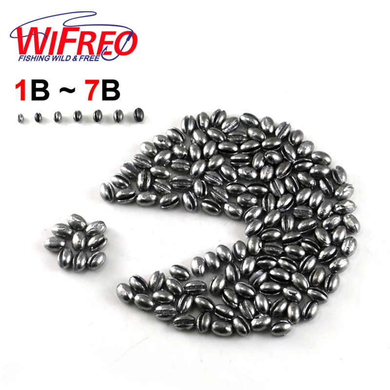 

100PCS 1B to 7B Premium Split Shot Fishing Sinker Weight Combo With Box for Option Fishing Accessories for Fly Carp [PZ001]