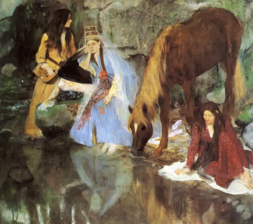 

High quality Oil painting Canvas Reproductions Mlle Fiocre in the Ballet The Sourc (1867-1868)-01 By Edgar Degas hand painted