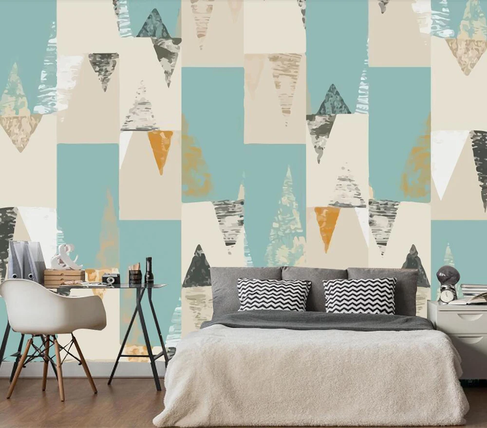 Custom wallpaper Simple design geometric living room background wall