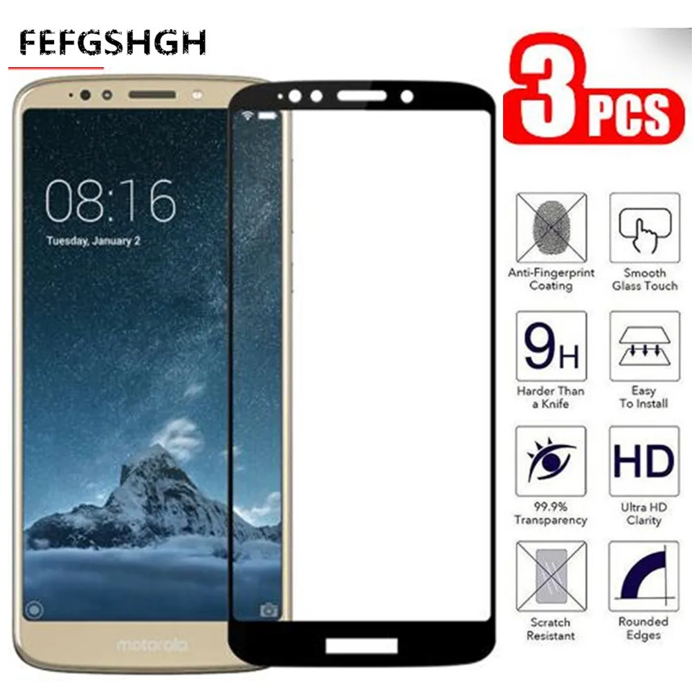 Vidrio templado para Motorola Moto E5 Protector de pantalla Moto E5 E 5 Plus E5Play XT1944 XT1924 Moto E 5th Gen película de vidrio de cubierta completa