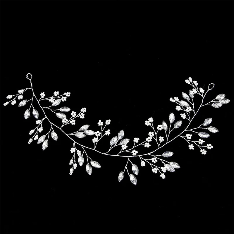 Bridesmaids Crystals Rhinestones Flower Leaf Wedding Hairband Headband Bridal Headpieces Hair Accessories