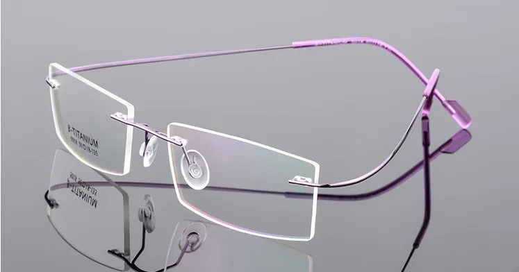 Ultra-light rimless Optical frame men women Titanium Alloy eyeglasses frame Myopia Prescription glasses frames 9 colors