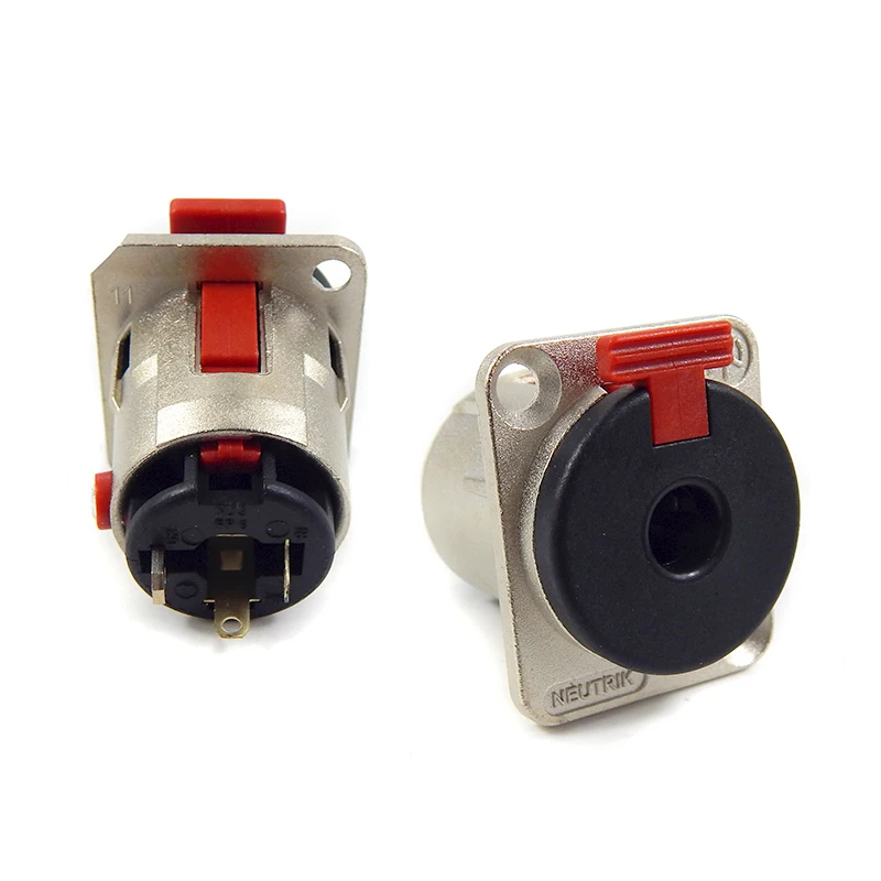 ขั้วต่อหูฟังไมโครโฟนสเตอริโอตัวเมีย6.35มม. ซ็อกเก็ตชุบทองชุดหูฟัง NJ3FP6C