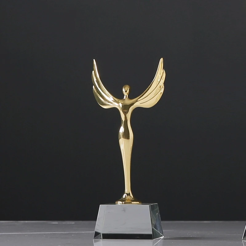 Sports Event Champions Trophy Home Decoration Costumized Logo Words Awards  Basketball Football Golf Trophies And Awards Gift