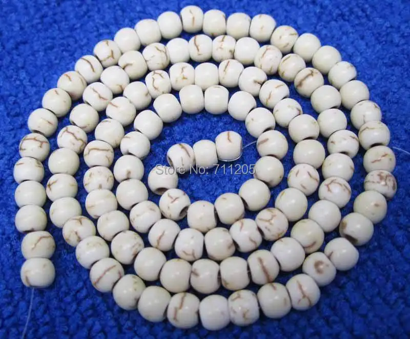 wholesale 97pcs ,4mm White Turquoises Round Loose Beads ,Min.Order $10, provide mixed wholesale for all items !