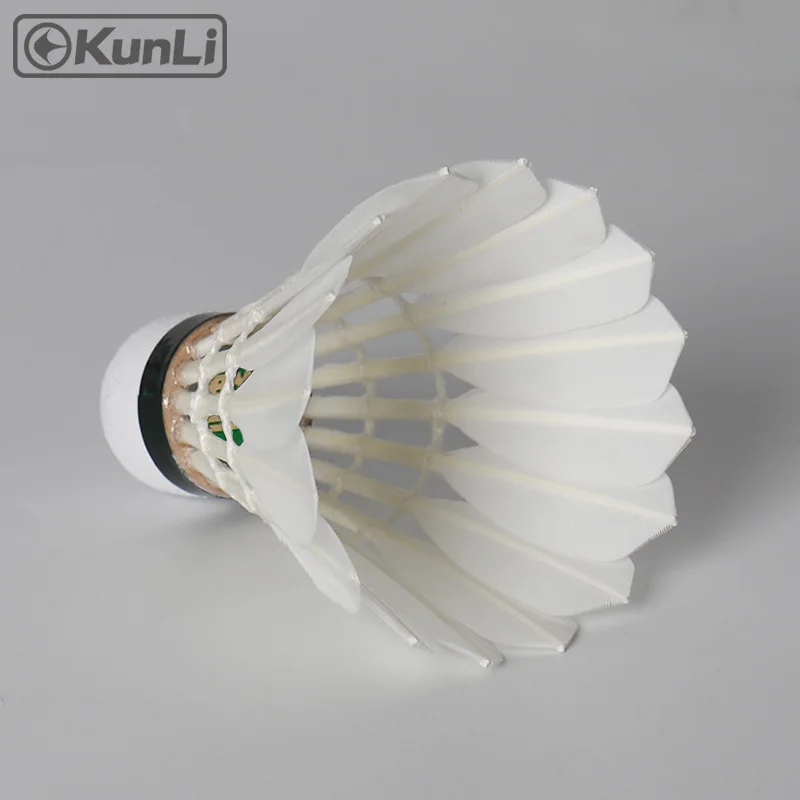 Kunli Badminton Shuttecock Grade A Goose Feather Shuttecocks For Professional Tournament Best Durable Fying Ball Shuttlecocks