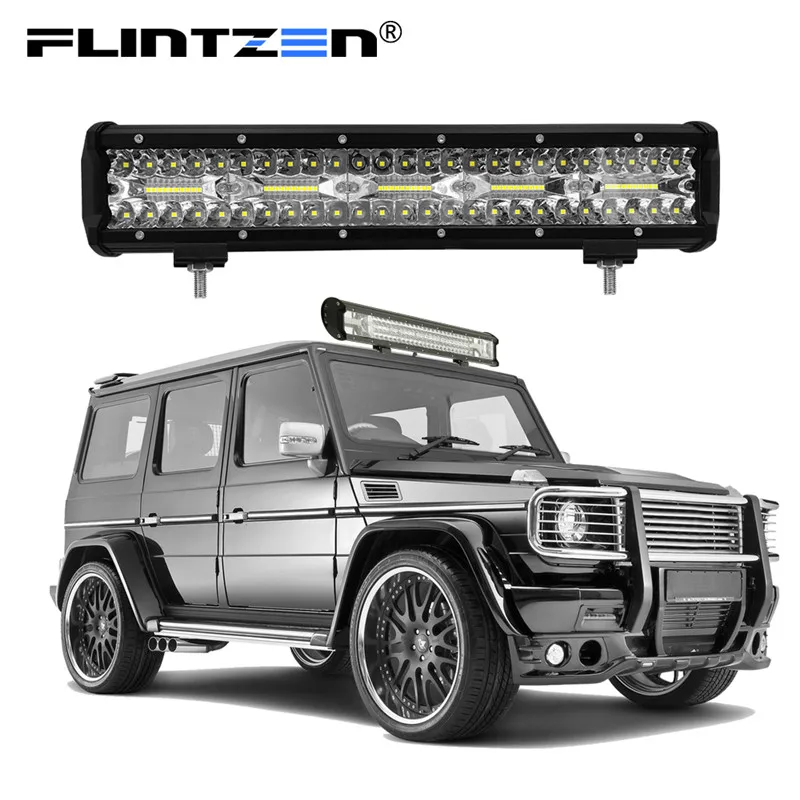 

Flintzen 15inch 300W 100pcs LED chip work lights bar LED Bar for Offroad car lighting lamp Truck Tractor Boat Trailer motorcycle