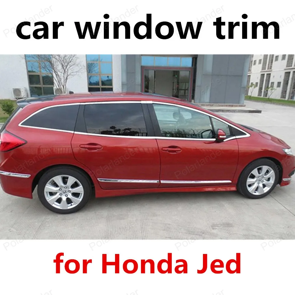 

hot sell Car Styling For Honda Jed Stainless Steel Window Trim Cover Exterior Accessories Car Sill Trim Without Column