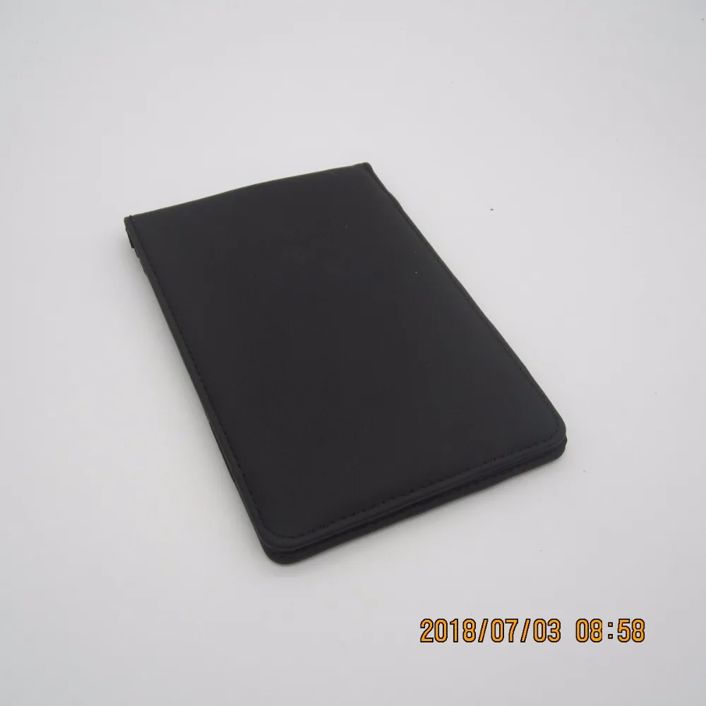 black color golf score card yard book cover PU leather golf scorecard holder Unique PU leather golf scorecard holder