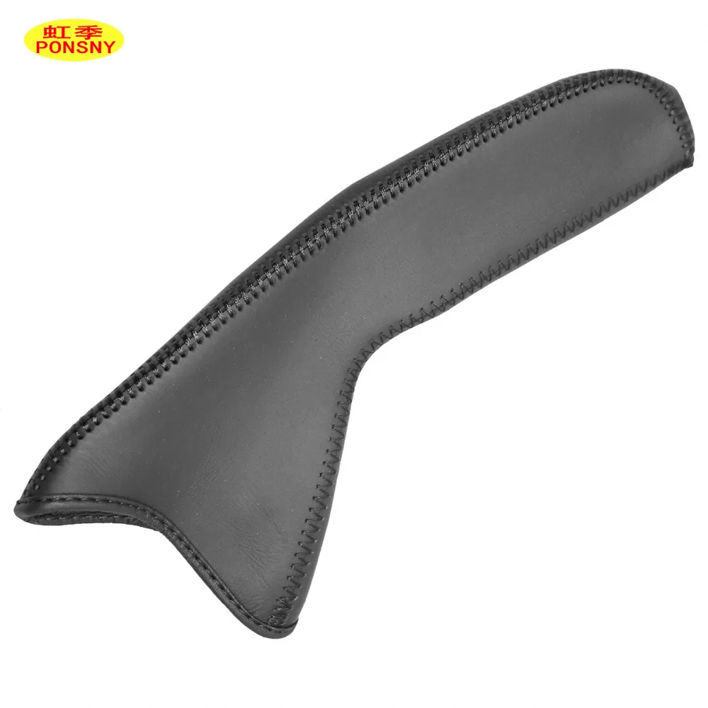 PONSNY Car Handbrake Covers Case for TOYOTA RAV4 2009~2012 Genuine Leather Handbrake Lever Grips Cover Car-styling