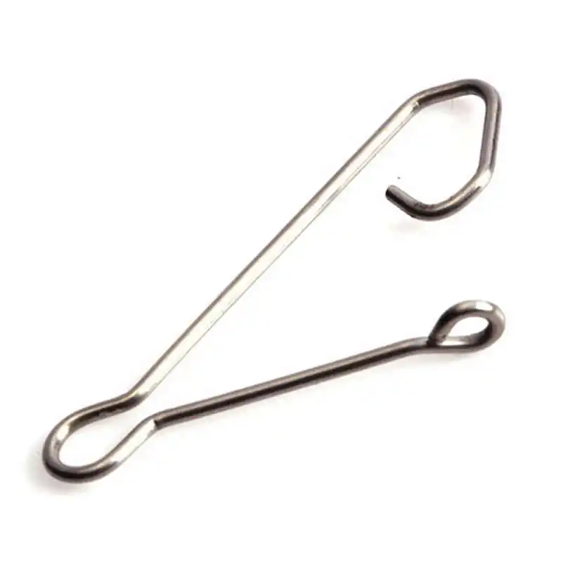 50 adet/kutu paslanmaz çelik balıkçılık kanca Snaps balıkçılık kanca hattı konektörü deniz okyanus döner Rolling yapış balıkçılık aracı