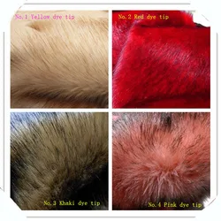 Wholesale high-grade faux-fur-fabric,pile 3.5cm Dye tip fox fur,fur blanket faux fur photo prop,10color available,170cm*50cm/pcs