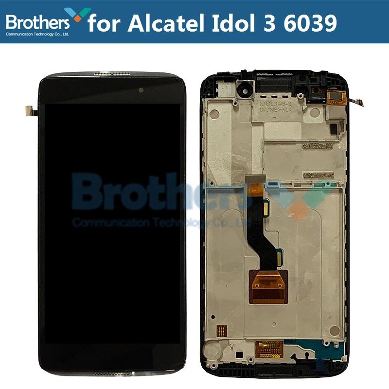 LCD Screen For Alcatel Idol 3 6039 6039A 6039K 6039Y LCD Display With Touch Screen Digitizer Assembly With Frame Replacement Top