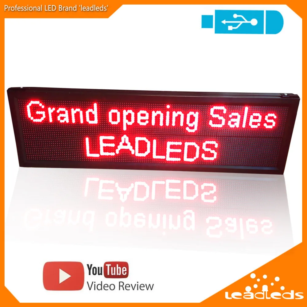 P10 Outdoor LED Display Red LAN Programmable Scrolling LED Message Sign Board