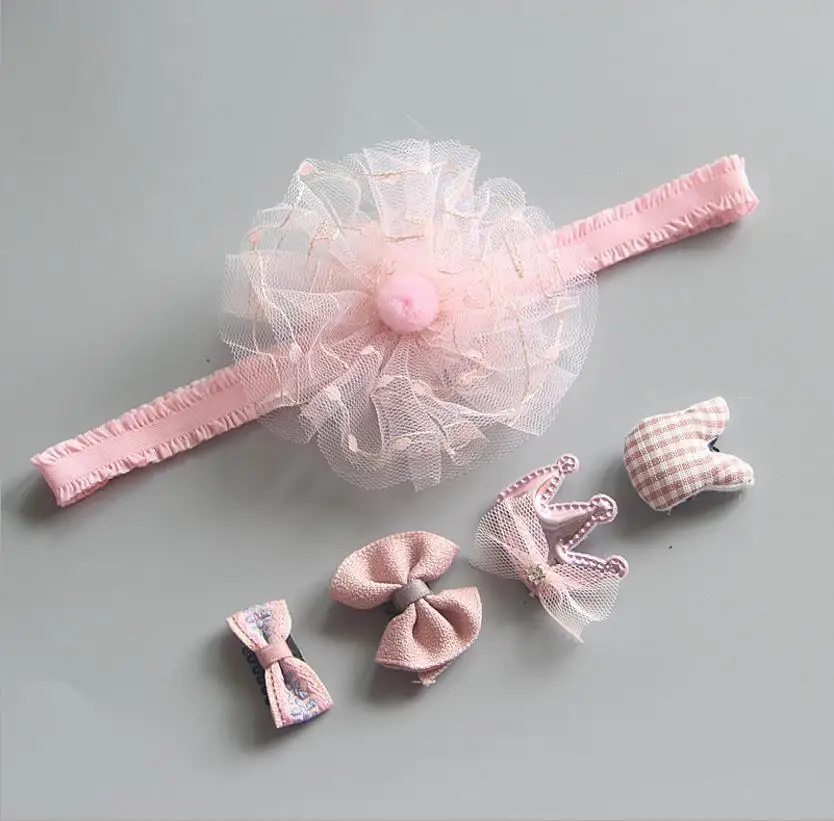 New Kids Newborn Chiffon Floral Headband headwrap Girls Mini Bowknot Baby Hairpins Headwear Toddlers Hair Accessories TZ49