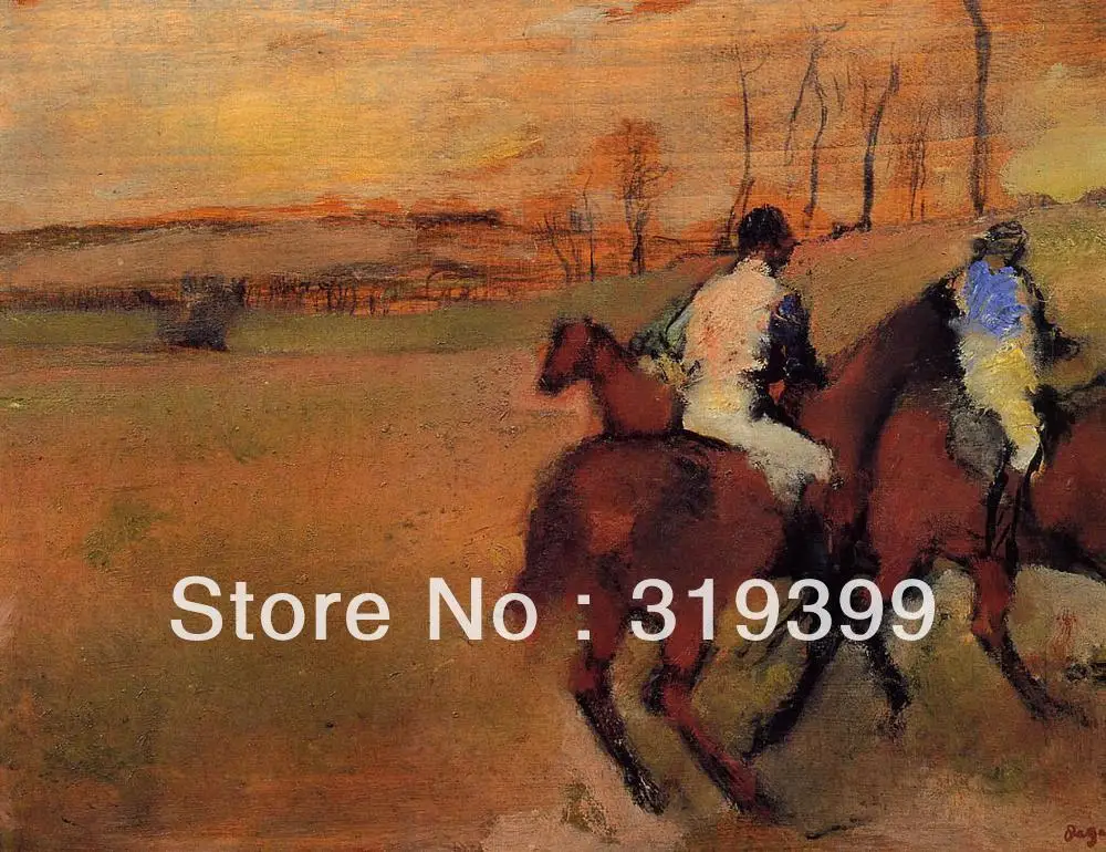 Reproducción de pintura al óleo 100% hecha a mano sobre lienzo de lino, caballos y monos de edgar degas, envío gratis, calidad de museo