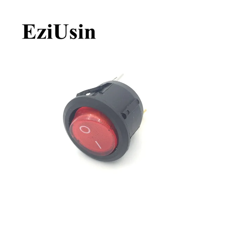 1pcs On-Off KCD1-105 2Pin 3Pin Black Red Round Boat Car Rocker Switch 6A 250V 10A 125V AC Button On-Off-On KCD1-2