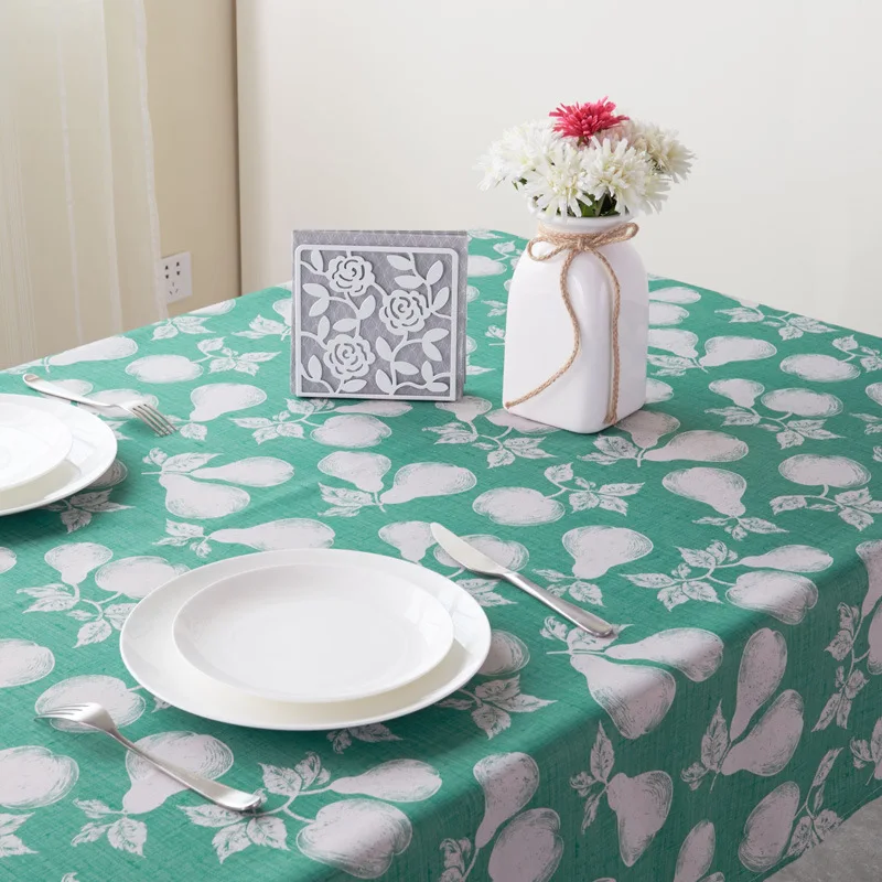 NIOBOMO waterproof oilproof dustproof multi-function polyester printed square tablecloth