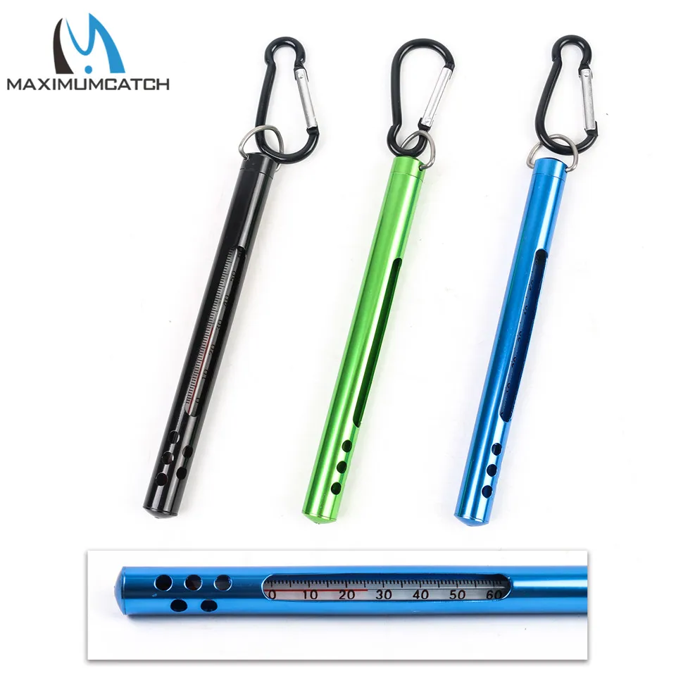 Maximumcatch Fishing Water Thermometer with Stainless Steel Case Celsius and Fahrenheit Degree Temperature Fishing Tackle Tool
