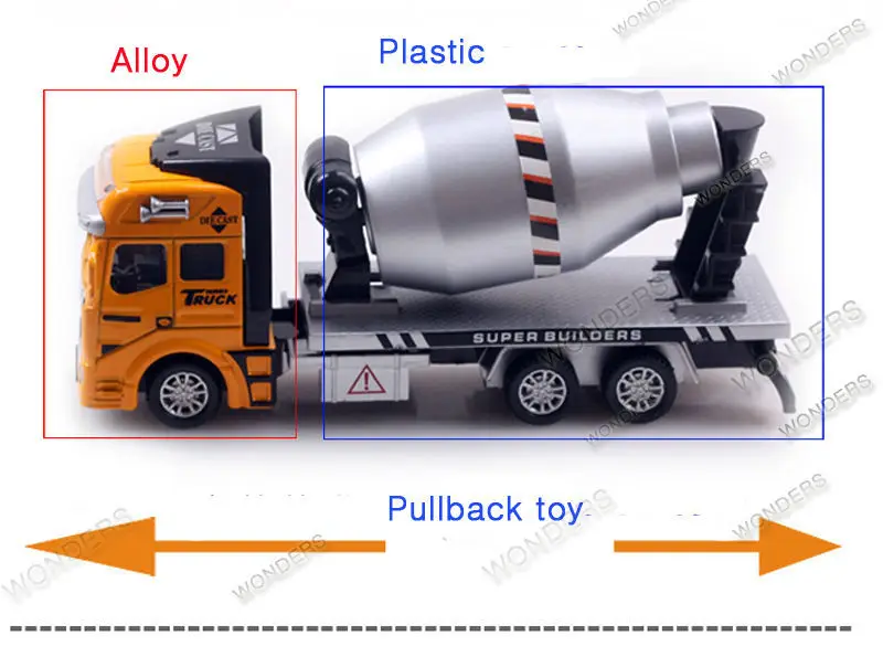 Camión de transporte de aleación de Metal para niños, camión de cemento, modelo de camión de aleación, regalo educativo