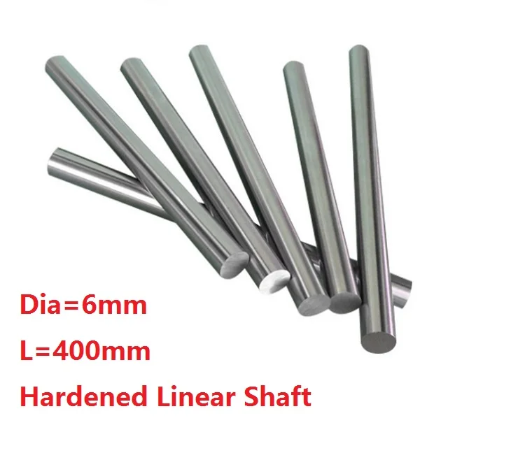 

100pcs/lot Dia 6mm shaft 400mm long Chromed plated linear shaft hardened shaft rod bar rail guide for 3d printer cnc parts