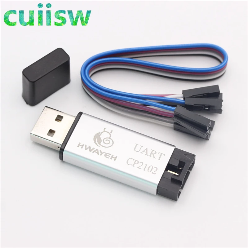 Алюминиевый корпус CP2102 USB 2,0 для TTL UART модуля 5-контактный последовательный преобразователь STC заменяет модуль FT232 Поддержка 5 В/3,3 В
