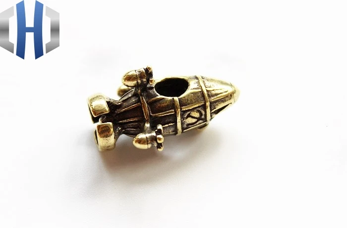 Brass Red Police Kirov Airship Pendant Buckle Knife Beads EDC Lanyard Pendant Paracord Beads - Detail 1