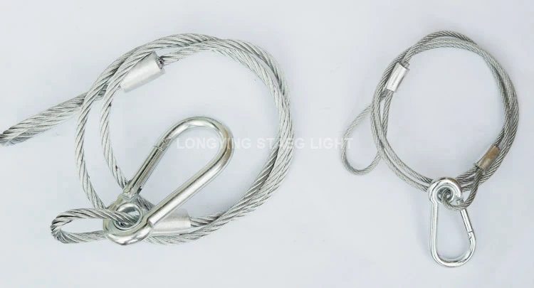 Stainless Steel Rope 3mm 4mm 5mm Thickness Wire Safety Clamps Cables With Looped Ends For Stage Light Tough Guard Security Lock