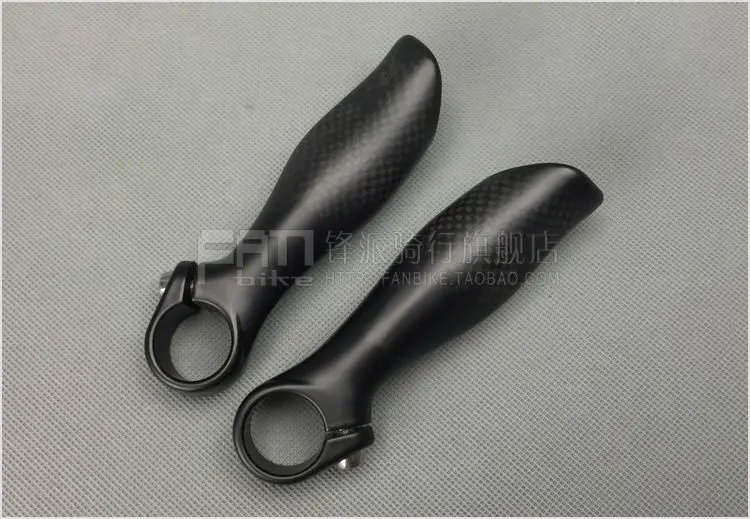 NO LOGO Mountain bike full carbon fibre handlebar bar ends bicycle bar ends 3K Matte Small Auxiliary Handlebar