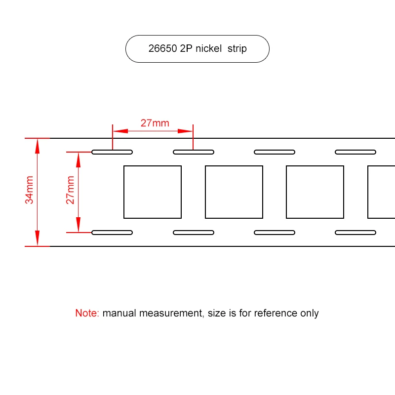 26650 Battery Nickel Strip 2P 99.96% High Purity Pure Nickel 0.15mm Thickness Use For Lithium Batteries Welding Tape Nickel Belt