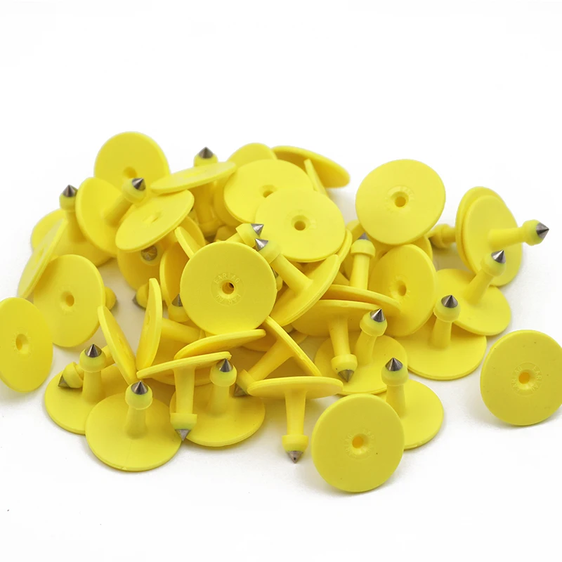 50 Pcs/Set Cow Cattle ear tag Plastic no words Livestock Big Ear Tags Marked Identification Farm Animal tools