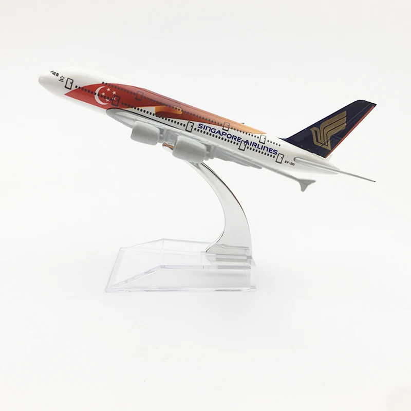 Singapore Airlines model samolotu Airbus A380 samolot 16CM metalowy odlew ze stopu 1:400 model samolotu zabawka dla dzieci uwalnia statek