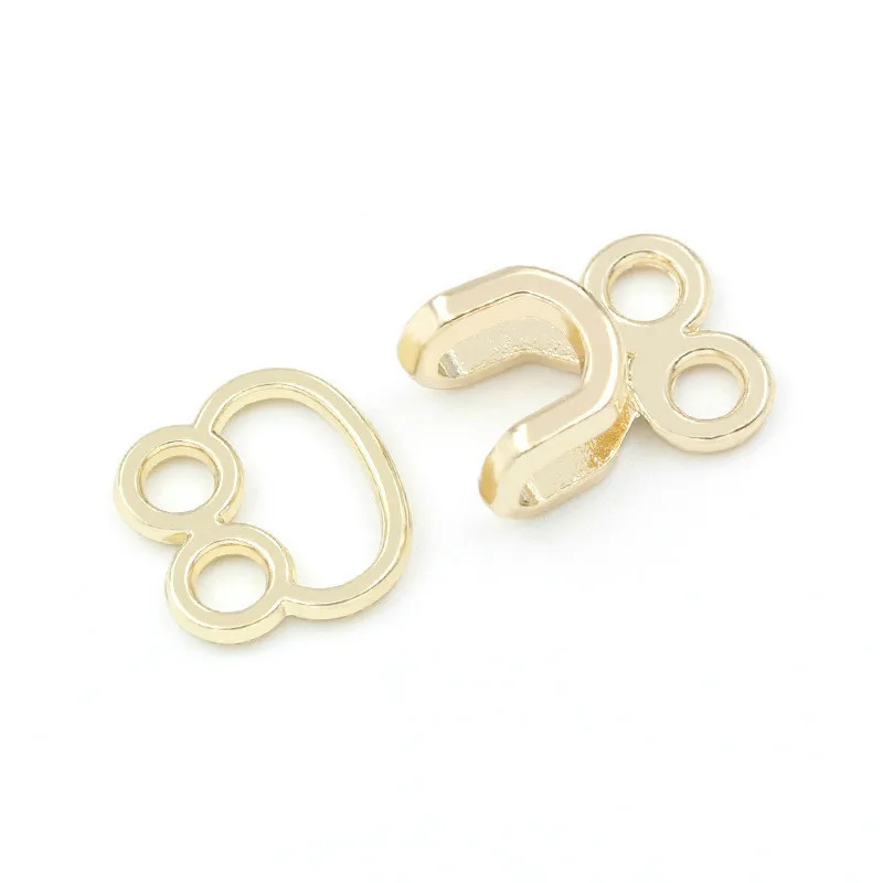 10 pairs/lot Combined Button For mink coat invisible Hook button For Overcoat Plating Color Alloy Fastener Buckle Sewing supply