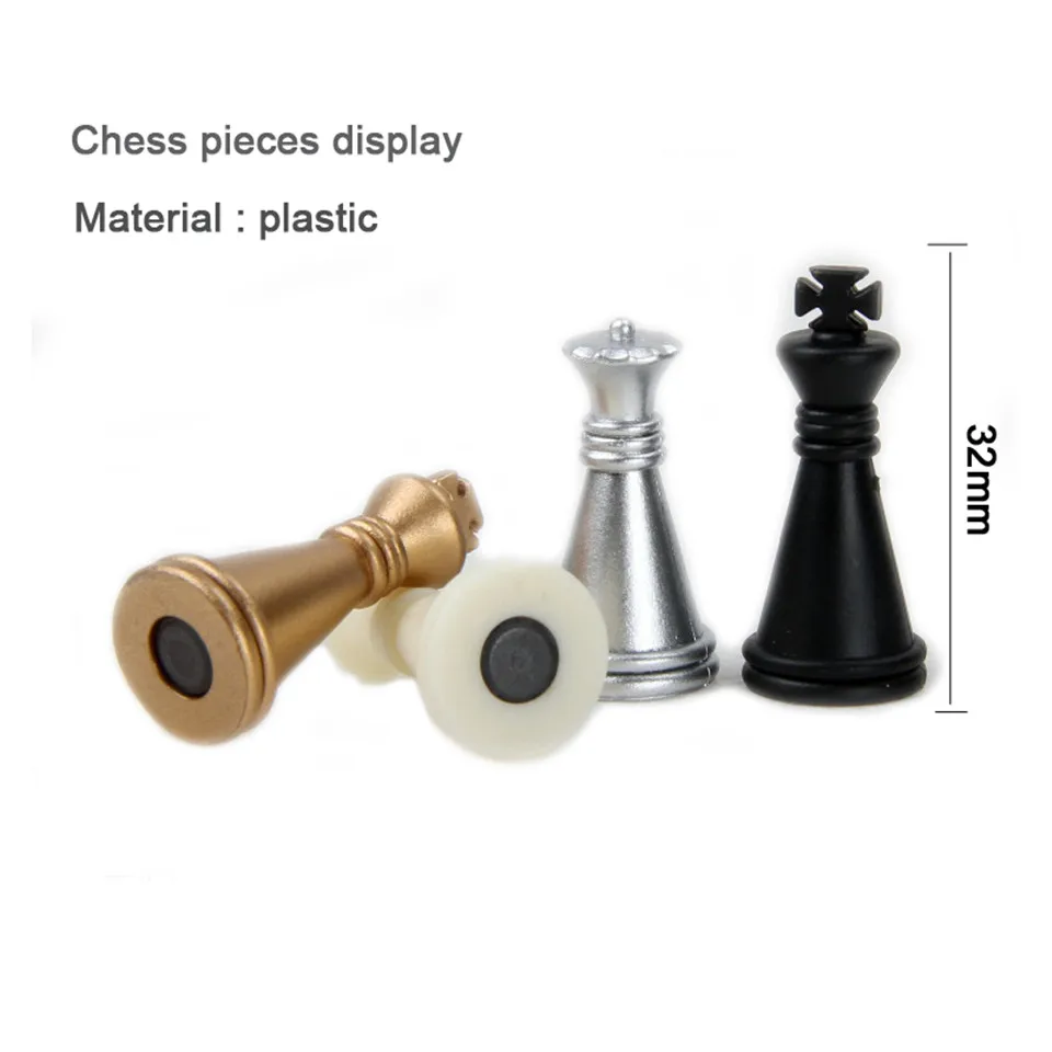 Mini Plastic Chess Set Portable Game of International Chess 165*165*18mm Folding Chessboard King Height 32mm Chess Board Game