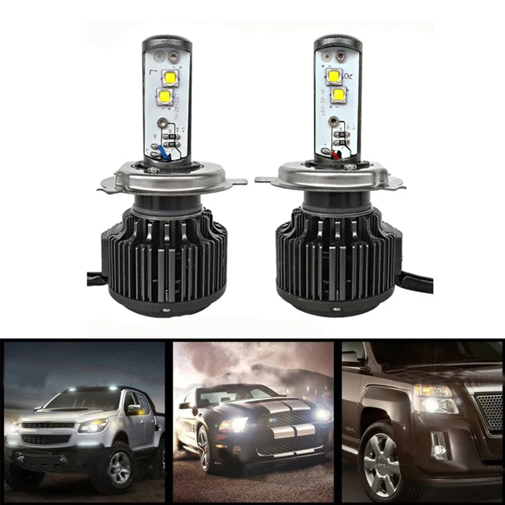 Newest H4/9003/HB2 H/L Cree Chips LED Headlight Conversion Kit Lamp Bulbs 80W/7200LM Car Headlight High Low Beam Head Bulb