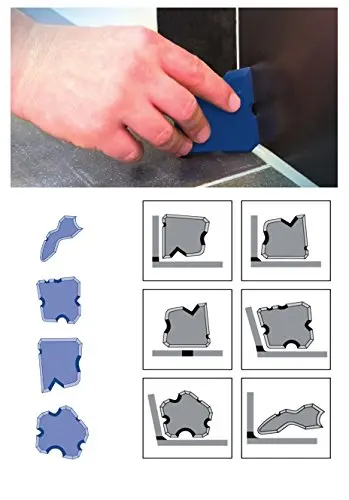 Multi-functional Different Corner Sizes Plastic Silicone Sealant Scraper Silicone Trowel New Popular Type(BC-P062)