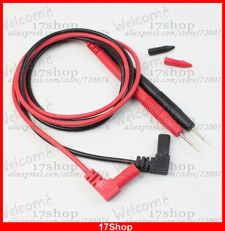 2 pair IC SMT SMD Multimeter pen Test Probes Cables for 4mm Banana jack