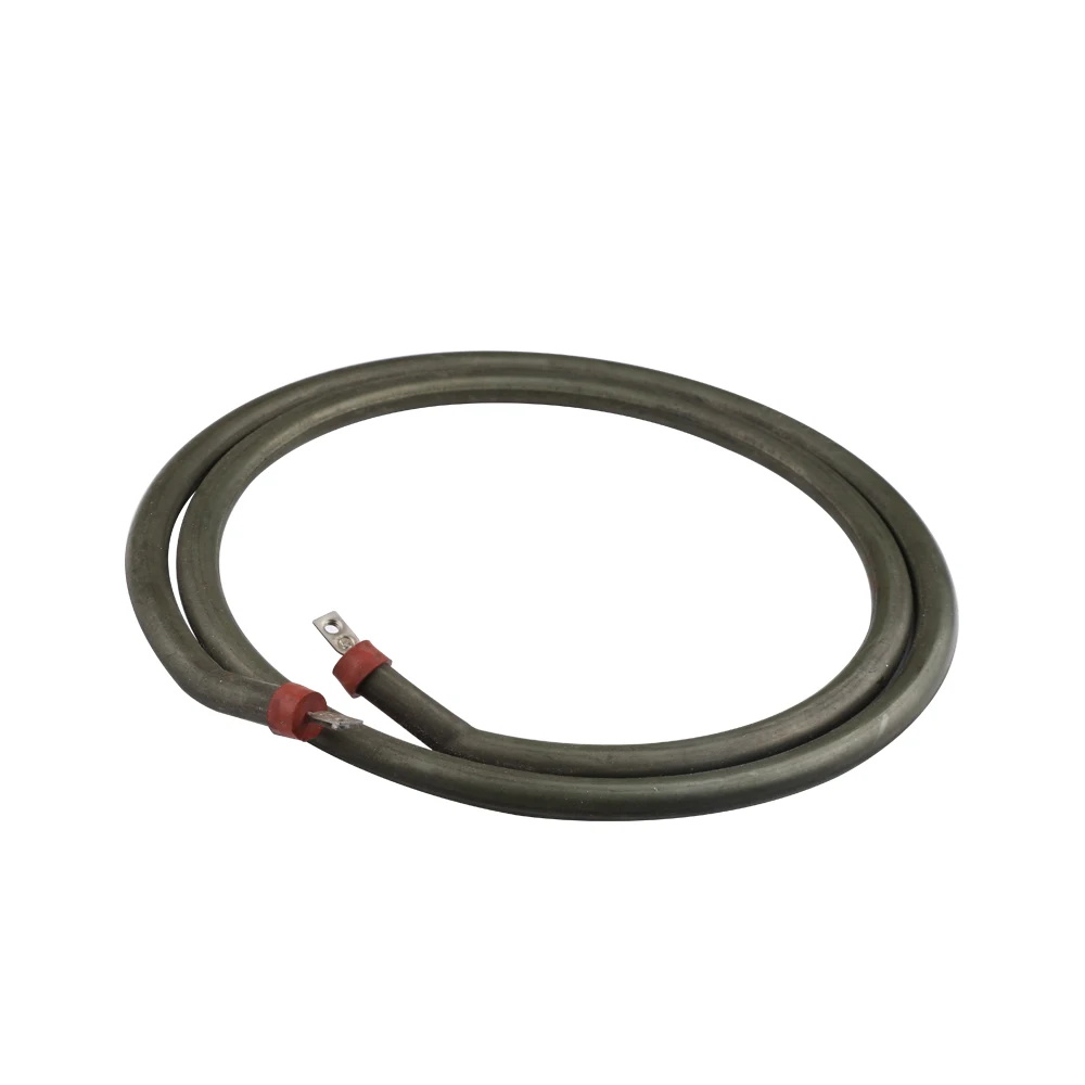 2 Circles Dry Burning Pipe with Flat Back,Tubular Heating Element 700W 220V