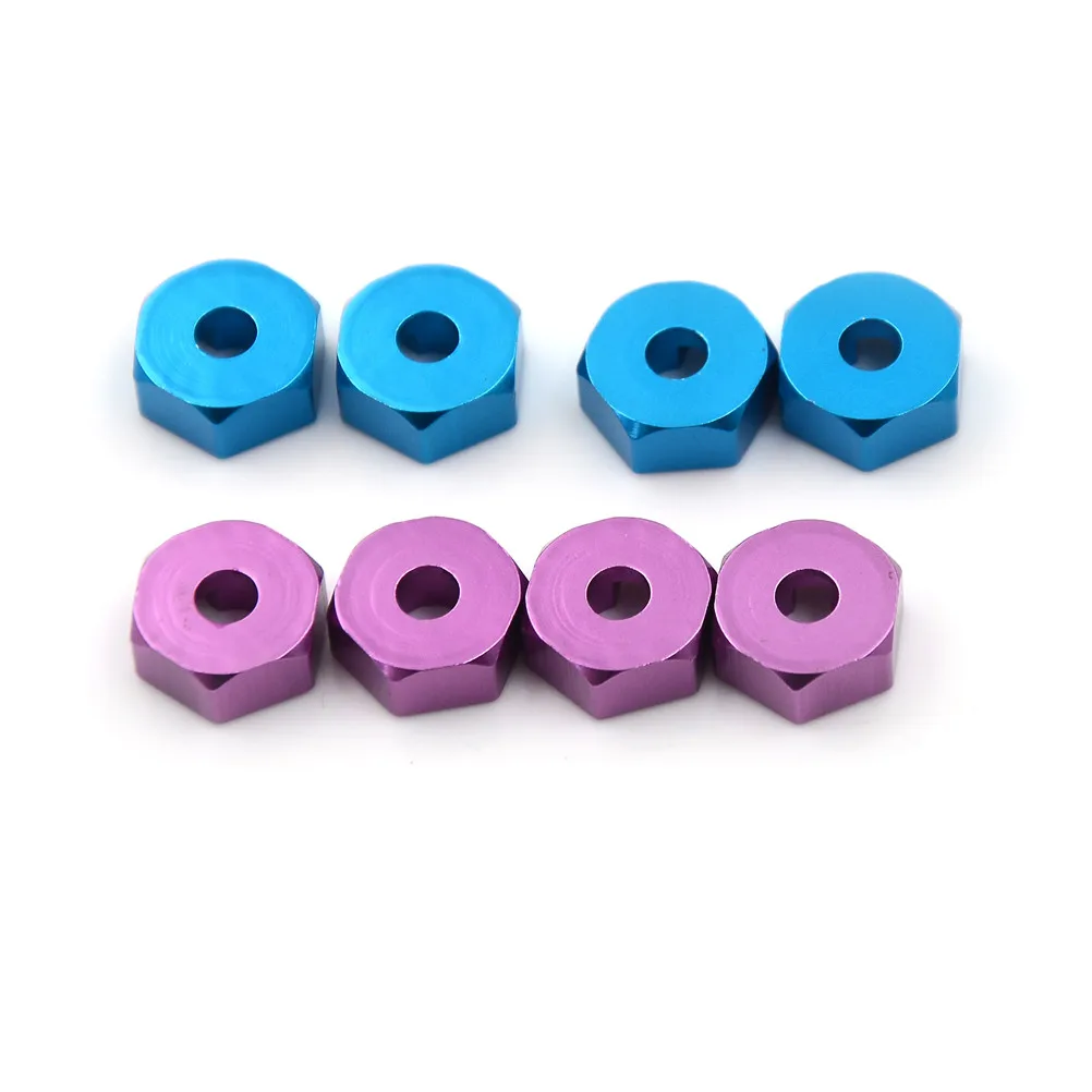 4pcs 12MM Aluminum Wheel Hex Nut With Pins Drive Hubs 4P HSP 102042 1/10 Upgrade Parts For 4WD RC Car Himoto