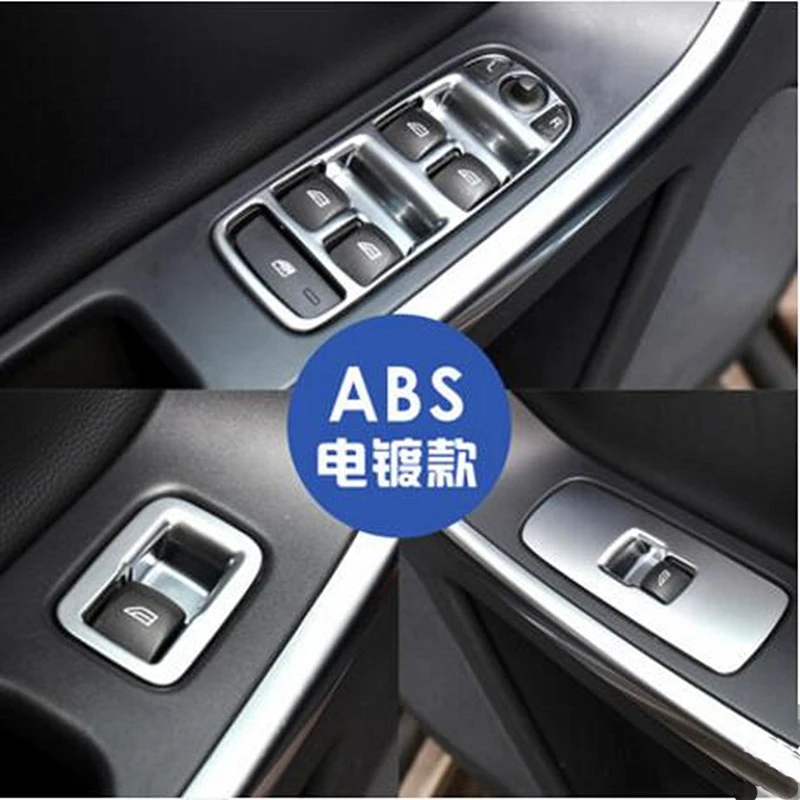 Window Button Panel Cover Sticker Set for Volvo Volvo XC60 S60/L V60 Car Window Switch Lifting Decorative Frame Car Accessories