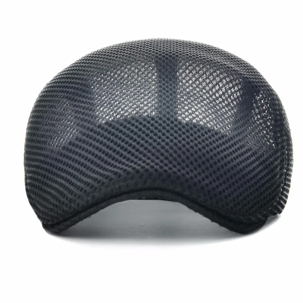 VOBOOM ผู้ชายฤดูร้อน Casual Beret หมวก Ivy หมวกแบน Cabbie Newsboy สไตล์ Gatsby หมวกปรับ Breathable Boina หมวกตาข่าย124